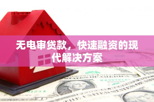 泸西无电审贷款，快速融资的现代解决方案
