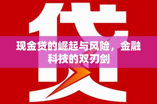台北现金贷的崛起与风险，金融科技的双刃剑