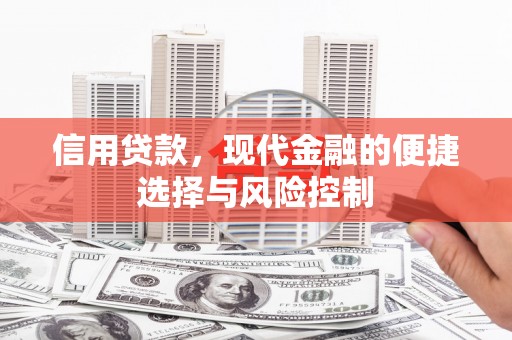山上信用贷款，现代金融的便捷选择与风险控制