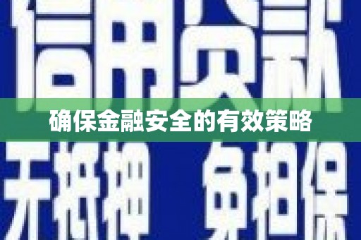 安仁确保金融安全的有效策略